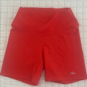 ALO Yoga Women's Bold Red Athletic Shorts